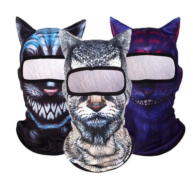Summer Sun Protection Outdoor Mask 3D Animal Pattern
