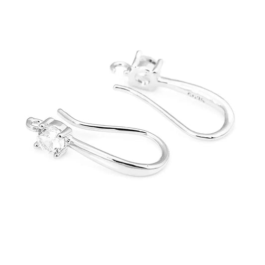 18K Gold Color Brass with Zircon Round Earrings Hooks High Quality Diy Jewelry Making Supplies Earrings Accessories for Women