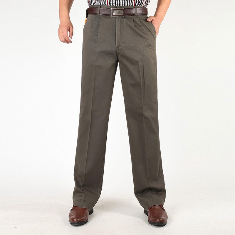 Thick Men's Pure Cotton Casual Pants