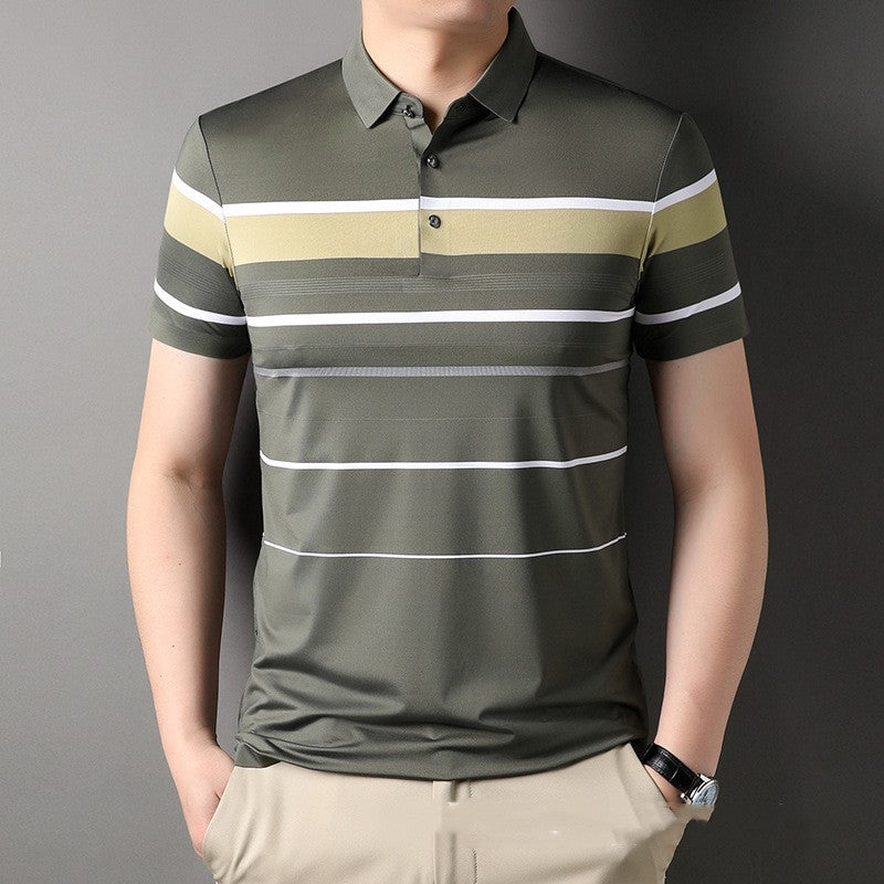 Summer Men's Short-sleeved Lapel Seamless