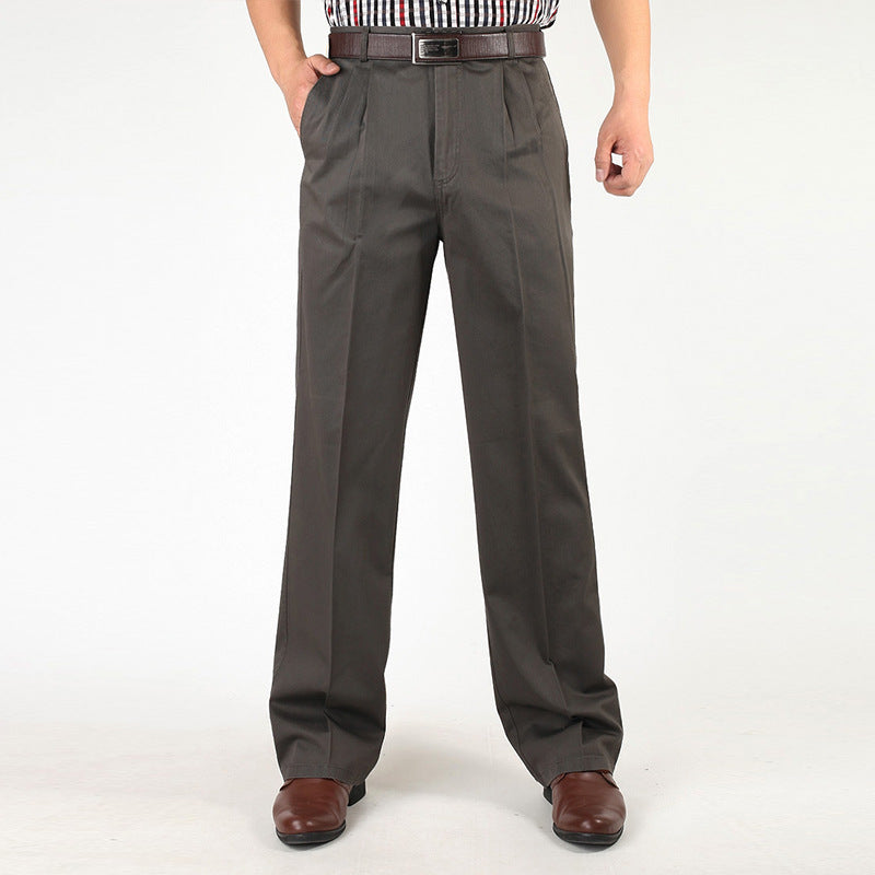 Thick Men's Pure Cotton Casual Pants