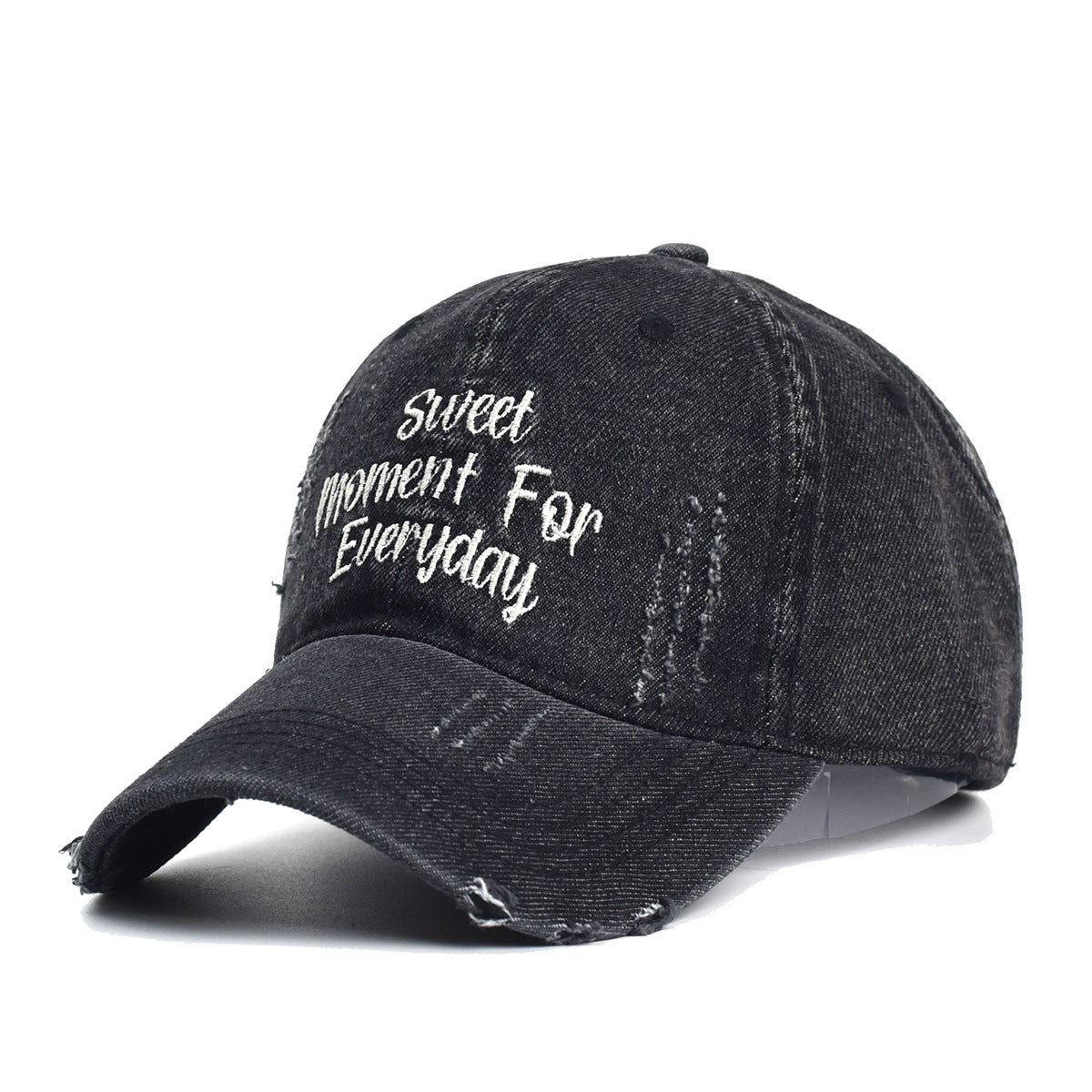 Retro Make Old Ripped Letters Baseball Hat
