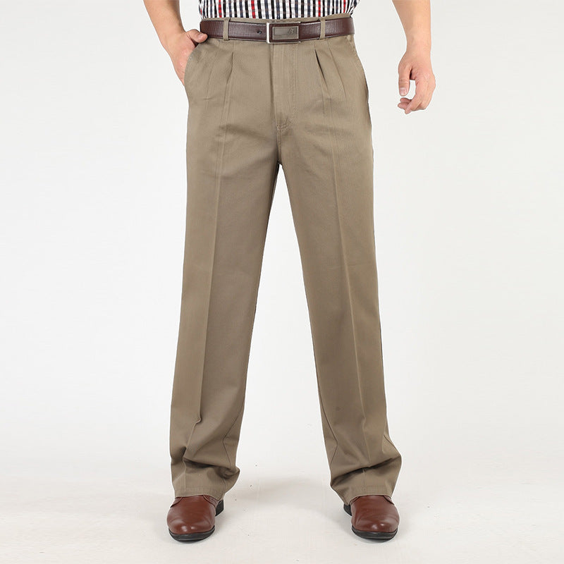 Thick Men's Pure Cotton Casual Pants