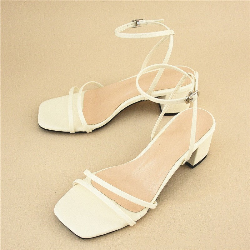 Women's Stiletto Chunky Heel Sandals