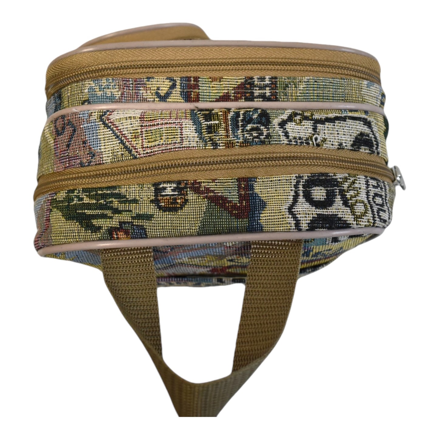 Stylish Compact Crossbody Sling Bag with Adjustable Strap, Durable Woven Fabric, Multiple Compartments, and Unique Route 66 Travel Print for Everyday Adventures