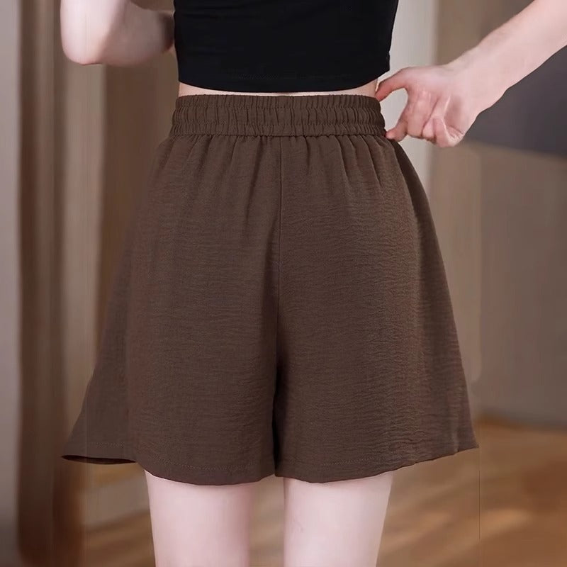 Casual Shorts Women's High Waist Summer Thin Plus Size
