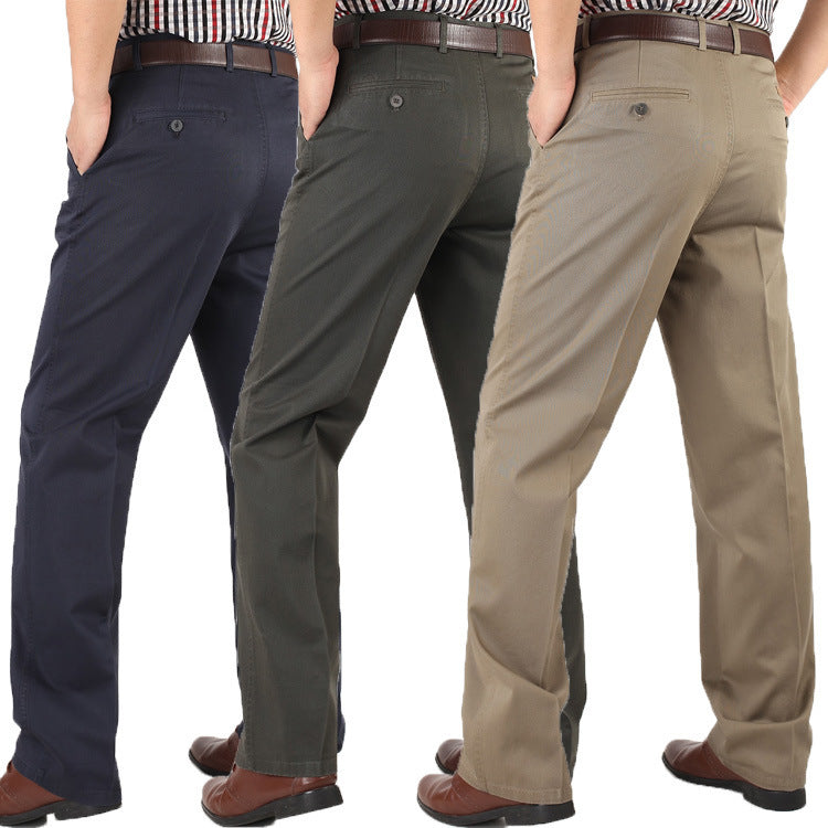 Thick Men's Pure Cotton Casual Pants