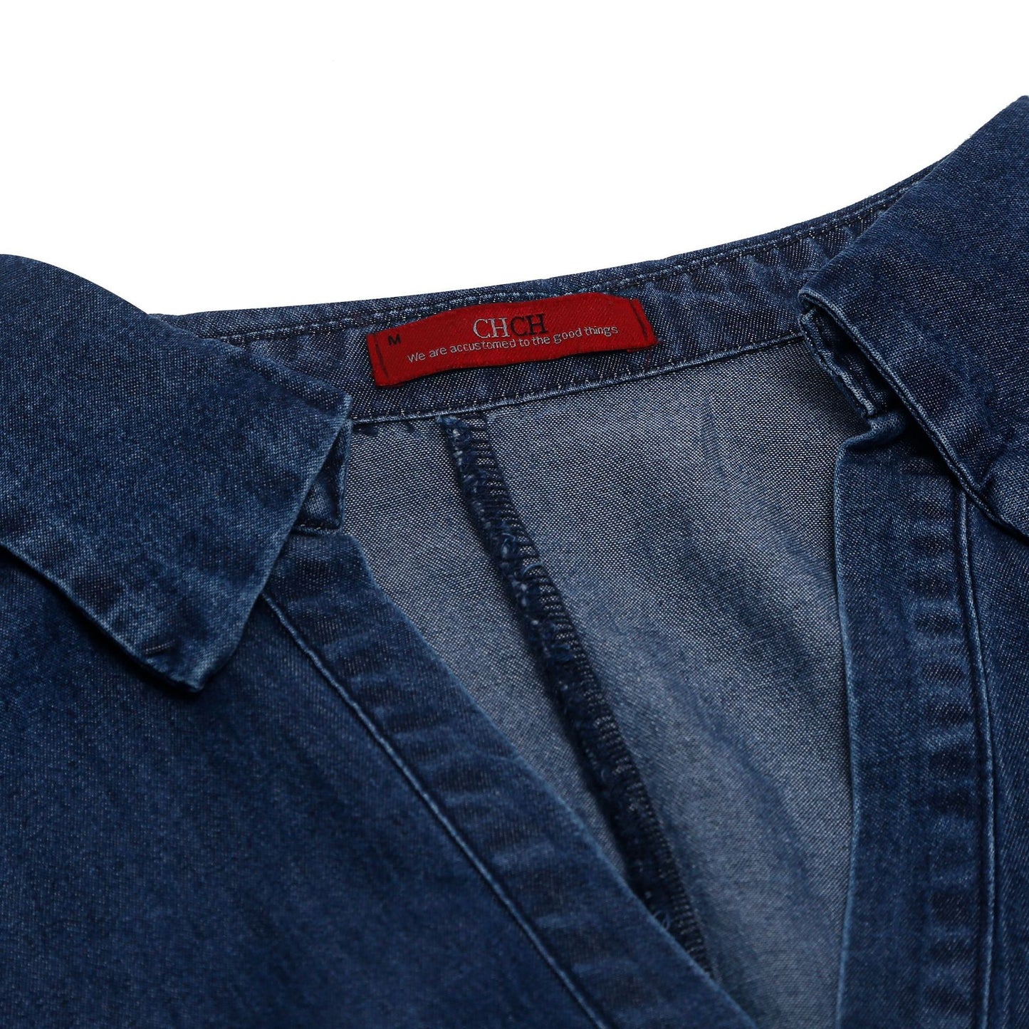 Temperament Long Sleeve Loose Slimming Denim Dress