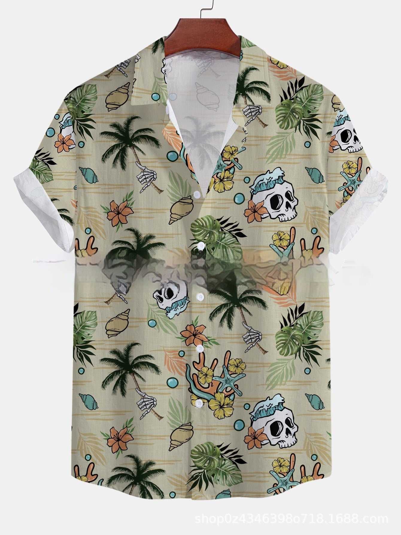 Casual Short-sleeved Shirt Printed Men