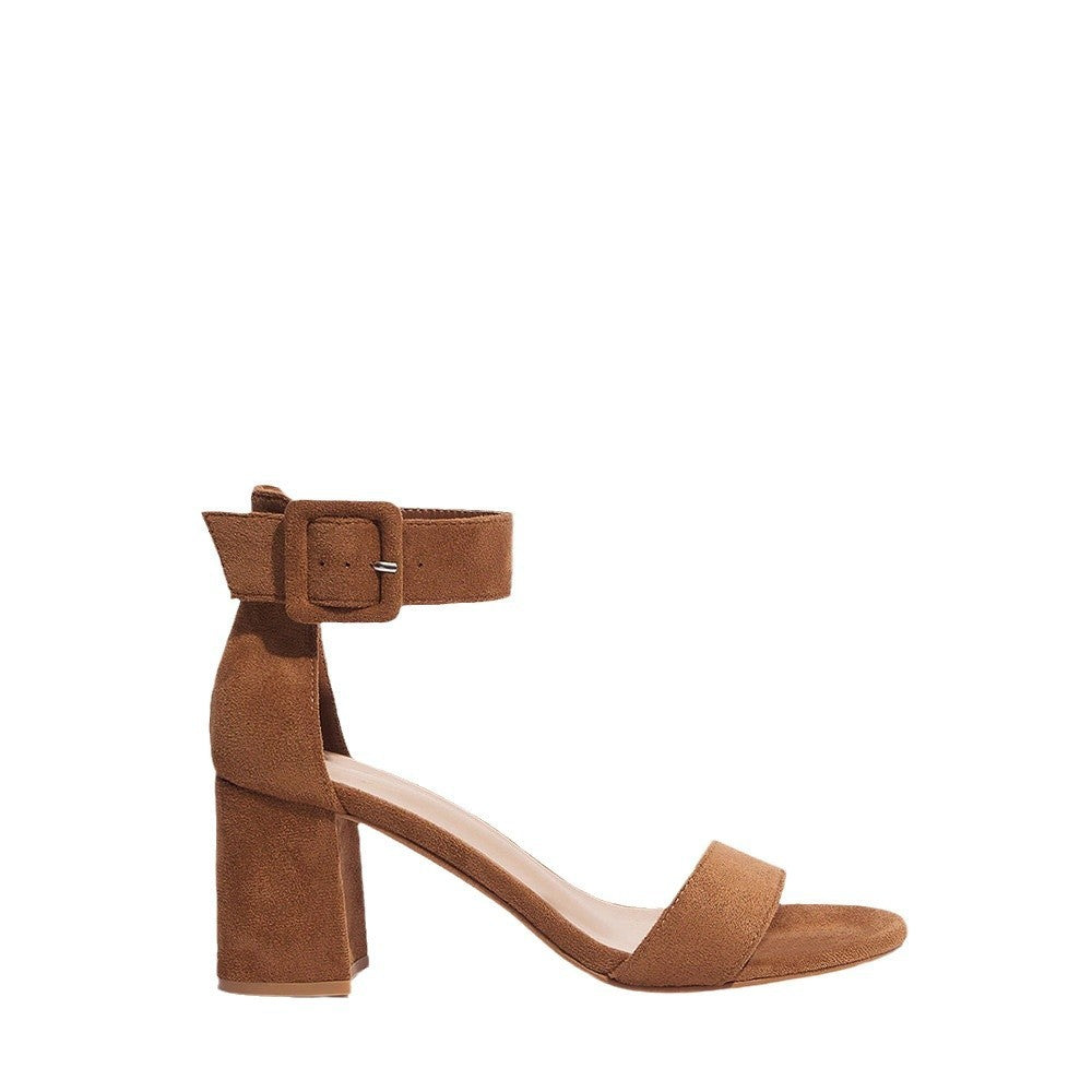 Open Toe Sandals With Heel Wrapped Strap