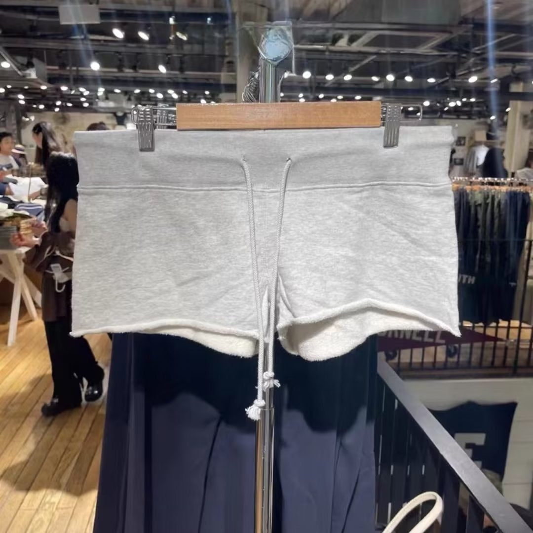 American Casual Sports Pants With Frayed Edges Slim Fit Women