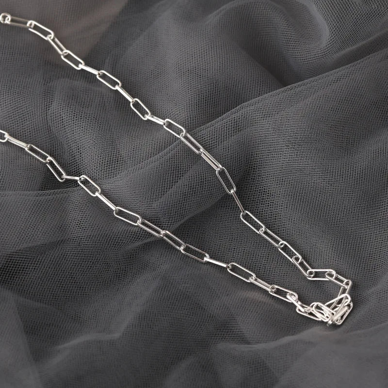 925 Sterling Silver Gold Necklace For Women High Quality Sterling-silver-jewelry  Chain Necklace