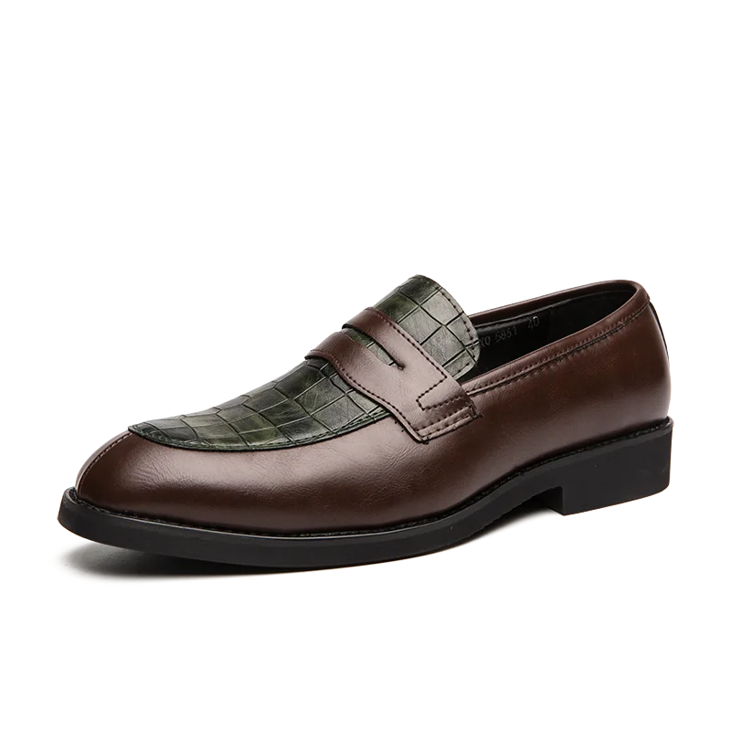 Big Size 38-47 Retro Fashion Slip-on Loafers High Quality Genuine Leather Men's Dress Shoes 2024