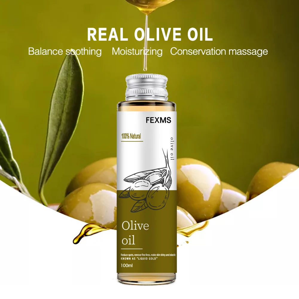 100% Natural Organic Olive Oil. Day Night Moisturizer for Skin Hair Care Face Cuticle Nail Care Natural Body Oils 100ml