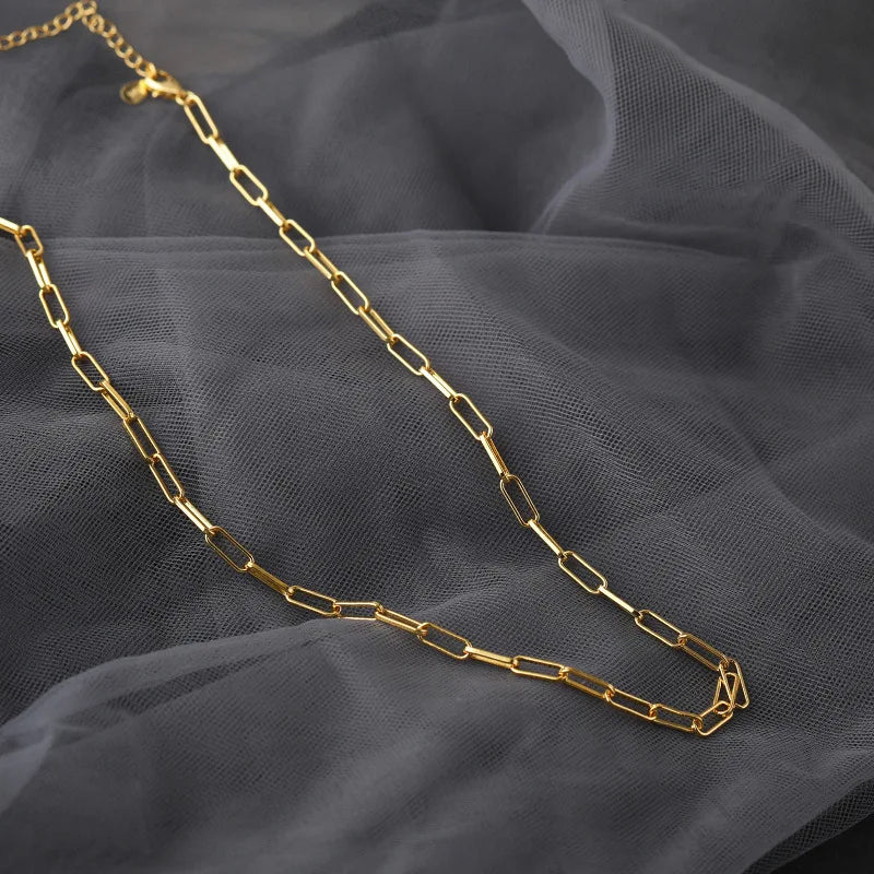 925 Sterling Silver Gold Necklace For Women High Quality Sterling-silver-jewelry  Chain Necklace