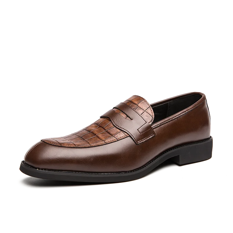 Big Size 38-47 Retro Fashion Slip-on Loafers High Quality Genuine Leather Men's Dress Shoes 2024