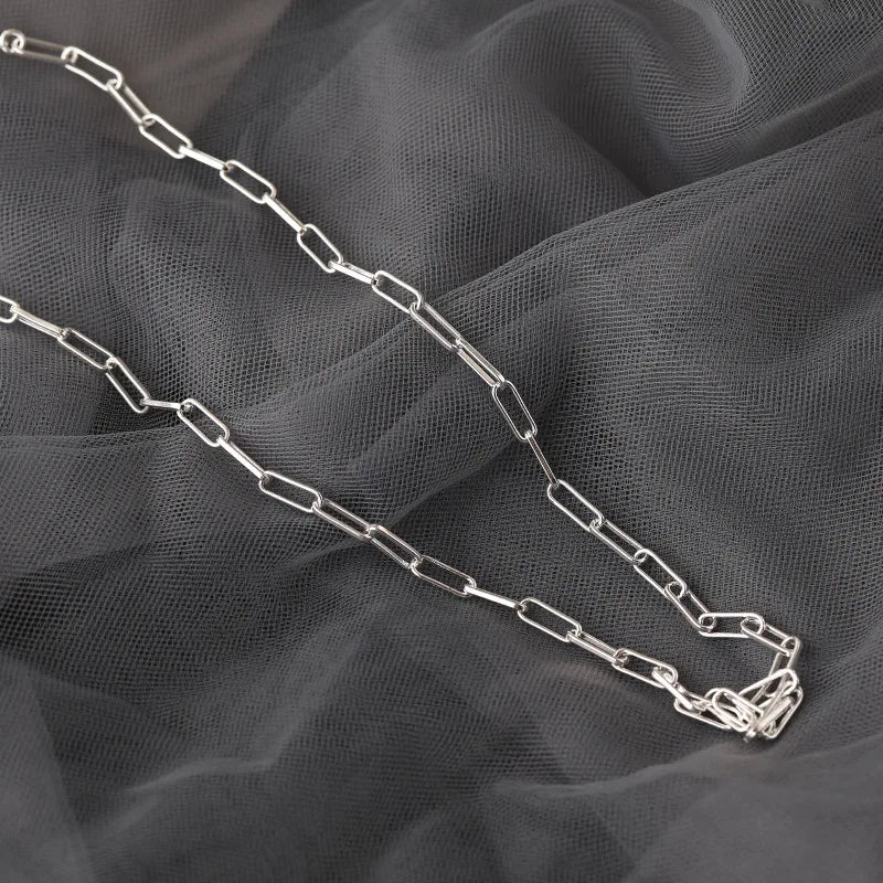 925 Sterling Silver Gold Necklace For Women High Quality Sterling-silver-jewelry  Chain Necklace