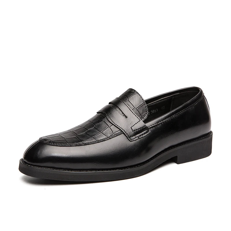 Big Size 38-47 Retro Fashion Slip-on Loafers High Quality Genuine Leather Men's Dress Shoes 2024