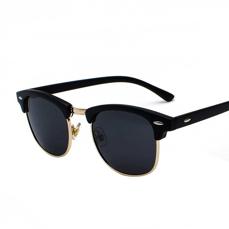 2024 New Arrival Trendy Polarized Half Frame Square Sunglasses Driving Box Men and Women Fashion K-style Sun Glasses