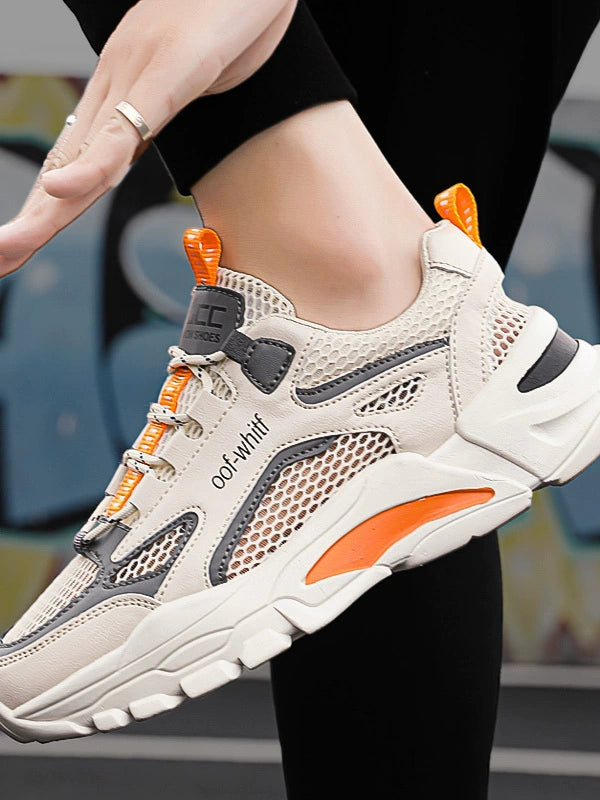 Summer Mesh Men's Breathable Shoes Sneaker Men's Summer Thin Single Mesh Plus Size Teenagers Junior High School Student Mesh Shoes