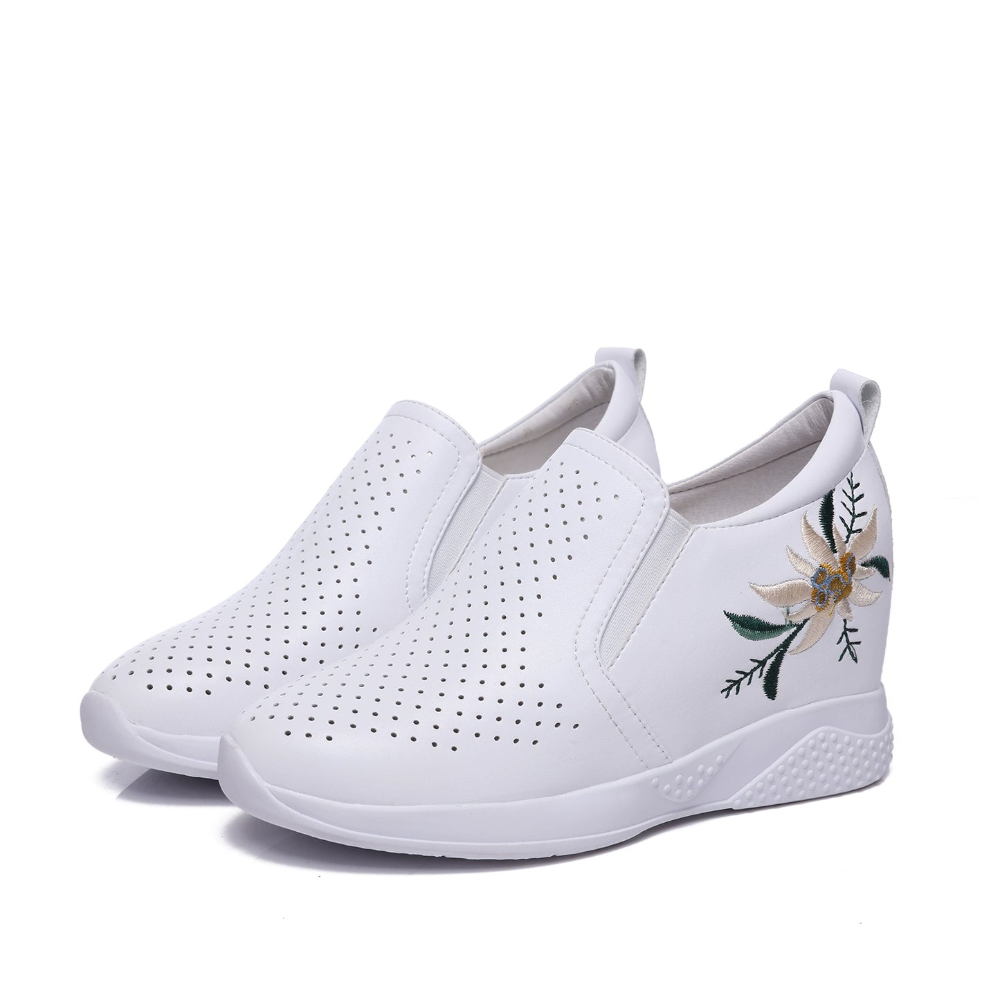 Autumn Insole Height Increasing All-Match Sports Lightweight Fleece-Lined Women's Shoes