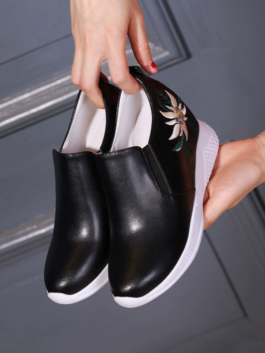 Autumn Insole Height Increasing All-Match Sports Lightweight Fleece-Lined Women's Shoes