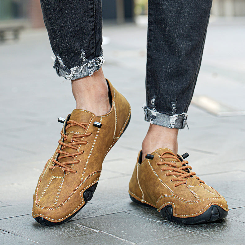 Sneakers for Men Fashion Outdoor Walking Loafers Shoes Comfortable Ankle Boots Luxury Man Shoes 2023 New In Casual Leather Shoes