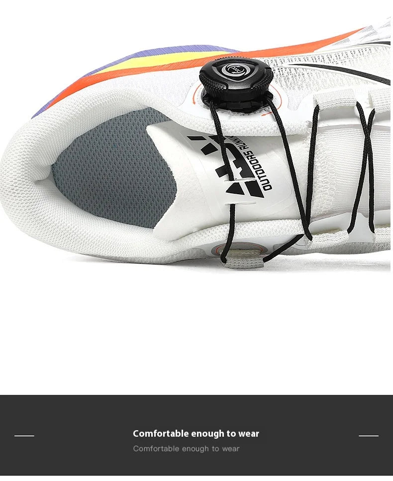 2025 New Lightweight Outdoor Casual Sports Shoes With Rotating Buckle Carbon Plate And Popcorn Outsole Running Shoes For Men