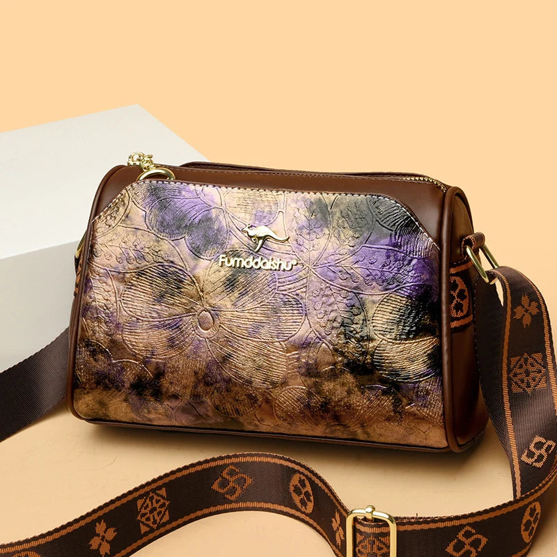 Women High Quality Soft Leather Shoulder Bags Luxury Designer Purses Crossbody Bag Ladies Vintage Messenger Commuting Sac A Main