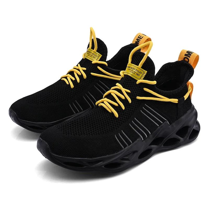 YRZL Sports Shoes Men Breathable Sneakers Comfortable Jogging Shoes for Men Non Slip Outdoor Walking Shoes Mesh Casual Sneakers