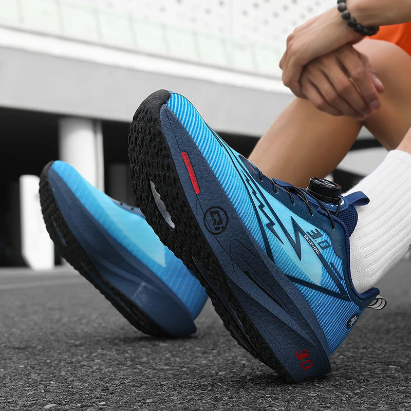 Men's Sports Shoes Sneakers Carbon Plate Running Shoes Male Marathon Racing Shock-absorbing Athletics Training Shoes for Women