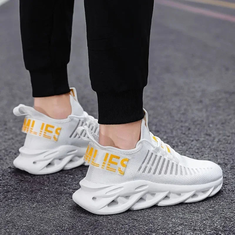 YRZL Men Shoes Sport Comfortable Sneakers Breathable Couple Running Shoes Women Tenis Sports Shoe White Walking Man Sneakers
