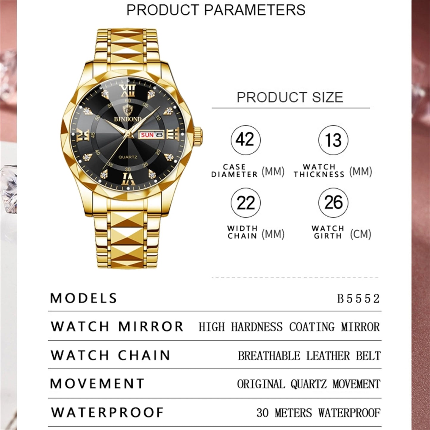 2pcs/set Authentic Luxury Couple Watch Golden Stainless Steel Lovers Quartz Wrist Watches For Women Men Analog Wristwatch 2521