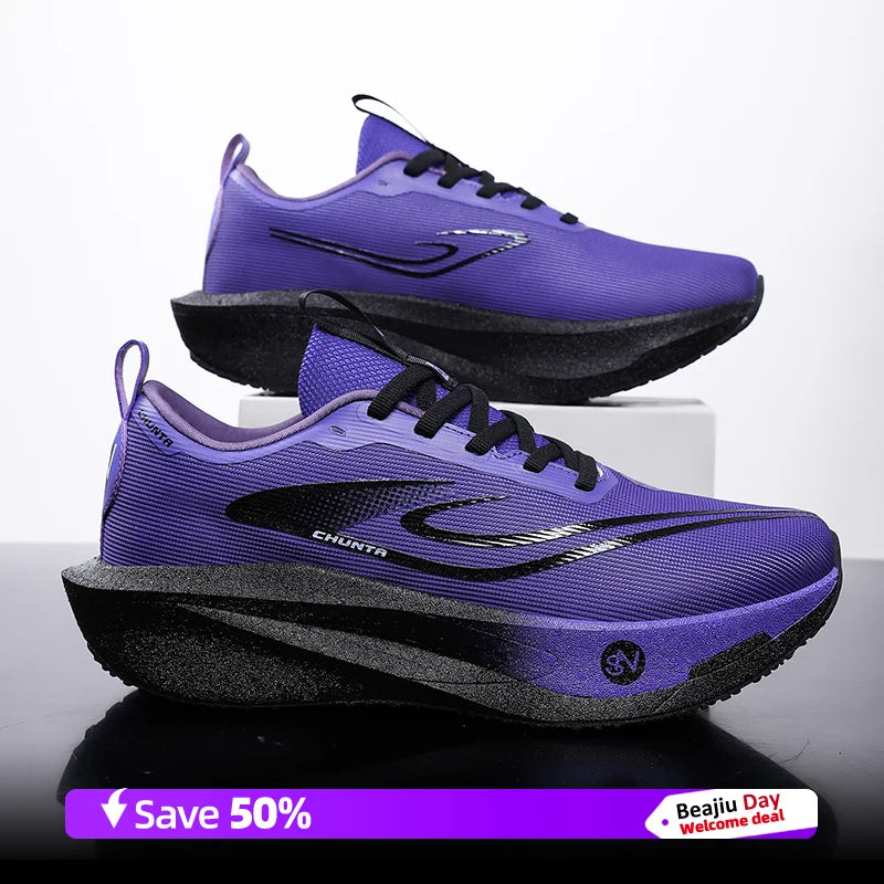 Running Shoes Men Carbon Plate Speciality Marathon Sports Breathable Lightweight Women's Comfortable Nonskid Leisure Sneakers