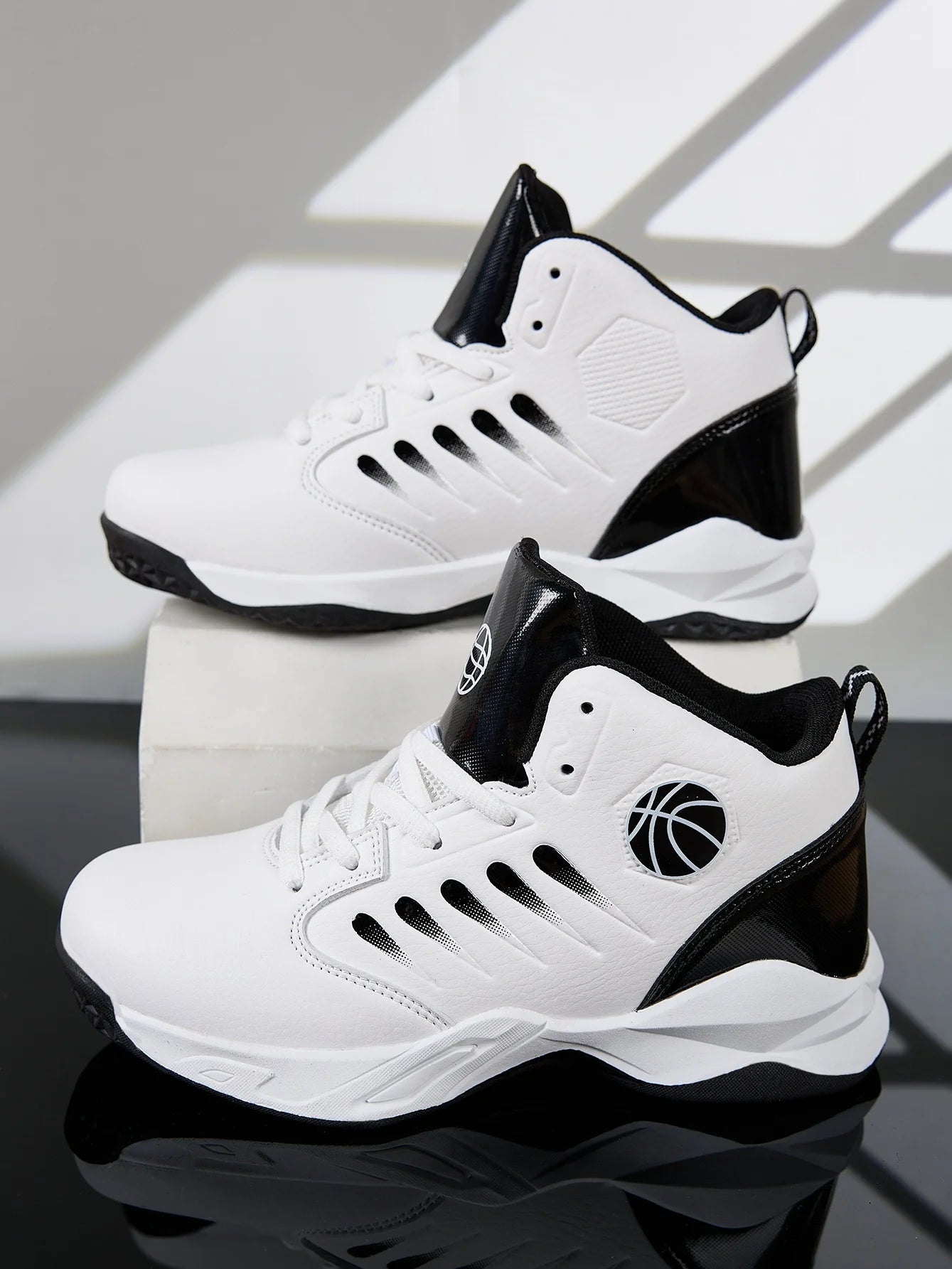 Kids High-Top Basketball Shoes - Anti-Slip Breathable Athletic Sneakers
