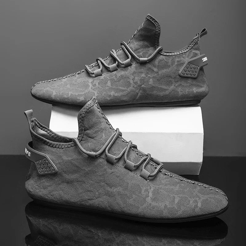 2024 Fashion Simple Designer Mens Shoes Casual Soft Sole Lace Up Breathable Light Comfortable Outdoor Walking Shoes Men Loafers