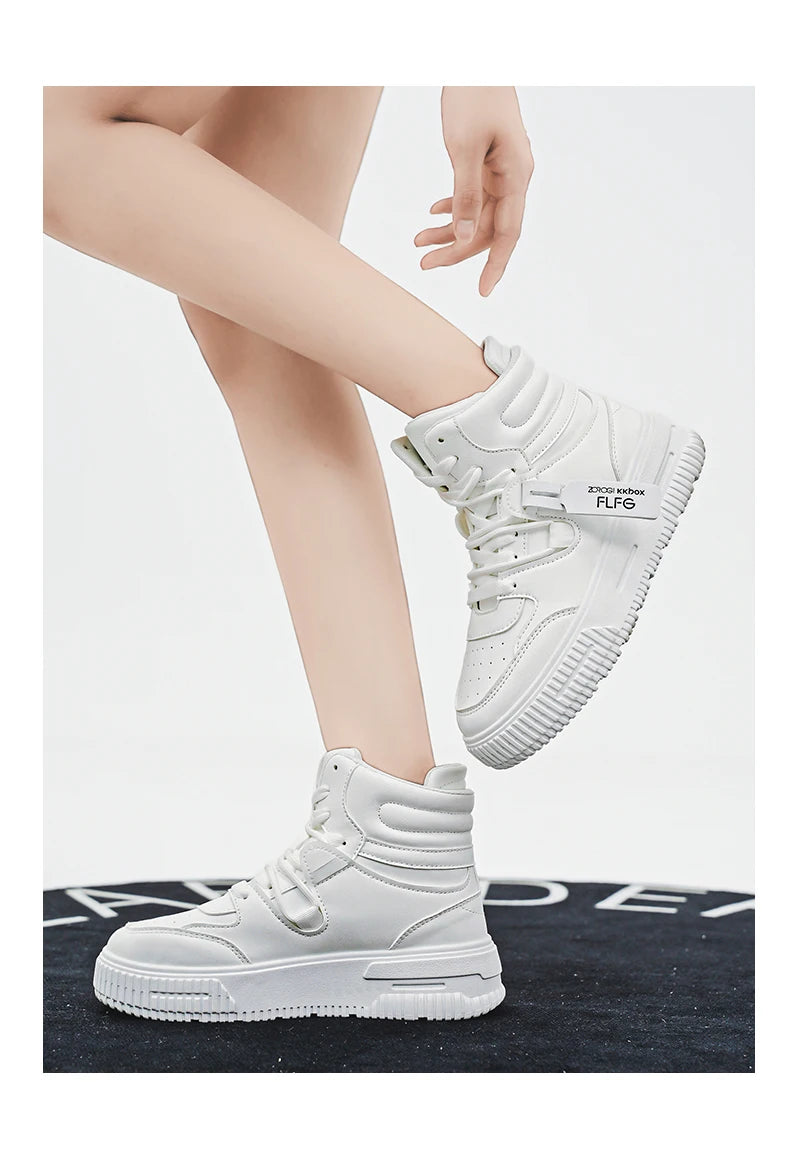 Casual Sneaker High-top Male Sneakers Loafers Shoes for Men Skateboard Sports and Leisure Wear-resistant Non-Slip All-match New