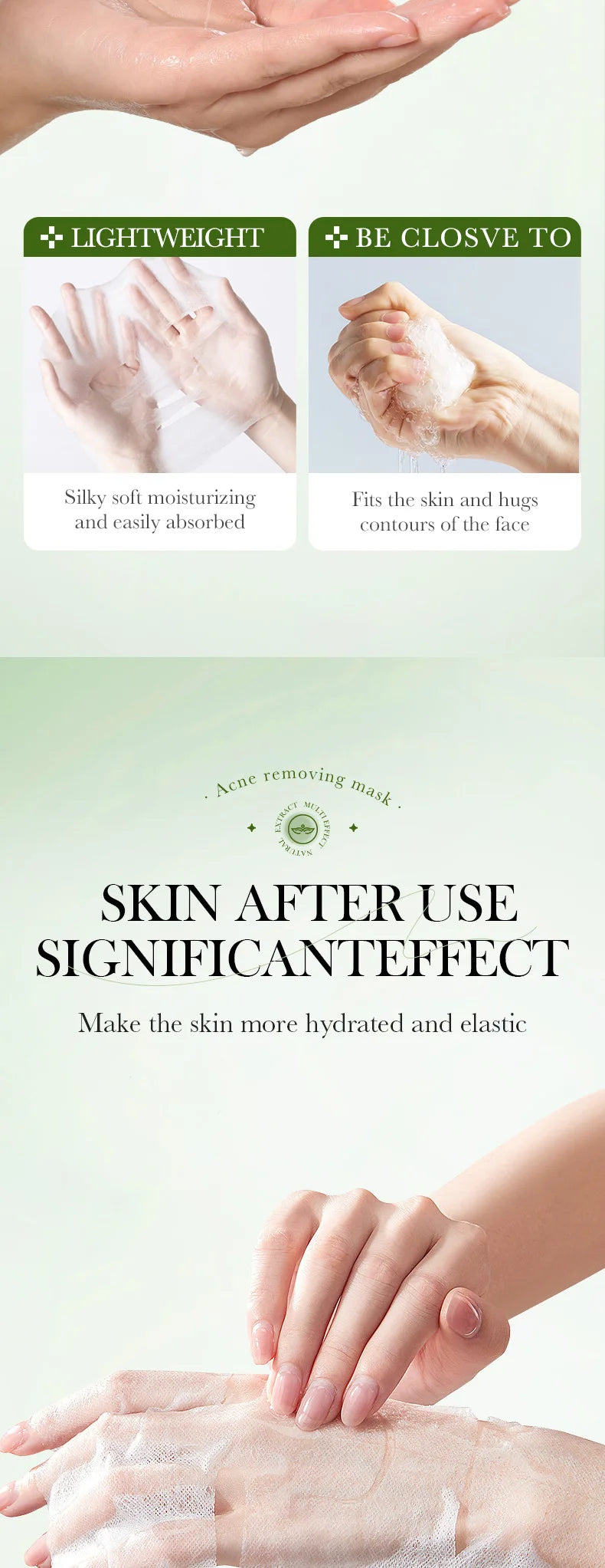 5/10pcs SADOER Salicylic Acid Face Mask Moisturizing Nourishing Firming Hydrating Facial Masks Face Sheet Mask Skin Care