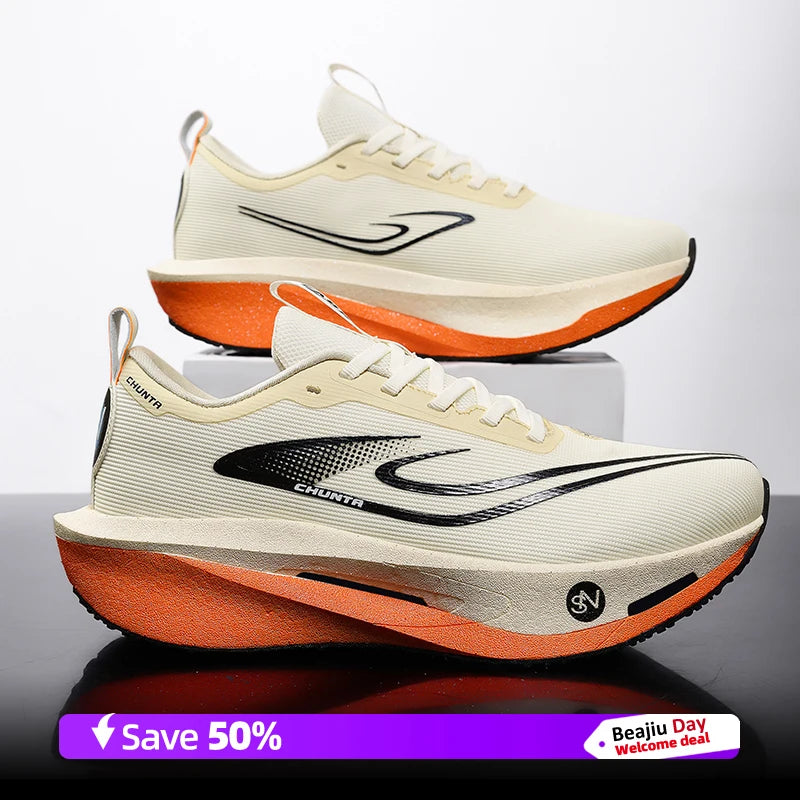 Running Shoes Men Carbon Plate Speciality Marathon Sports Breathable Lightweight Women's Comfortable Nonskid Leisure Sneakers