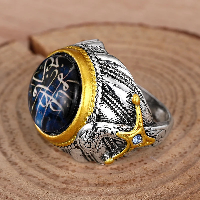 CAOSHI Vintage Male/Female Finger Ring Hyperbole Design Two Tone Carve Pattern Punk Rings Unisex Women/Men Jewelry Drop Shipping