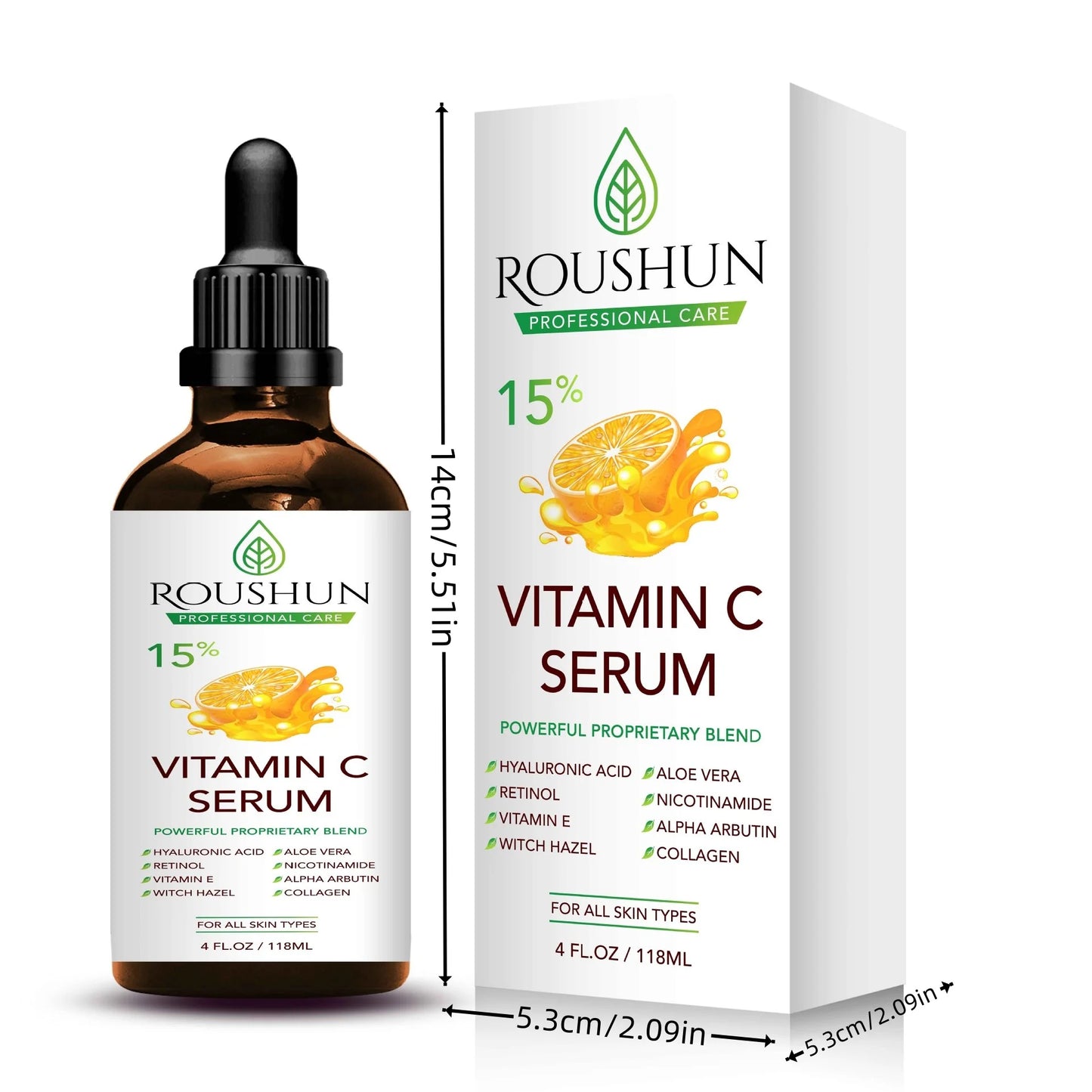 118ml Vitamin C SerumFace Care Skin Care Essence Liquid Hydrating Moisturizing EssenceTO Body, Eye, Face, HandEssential Oil