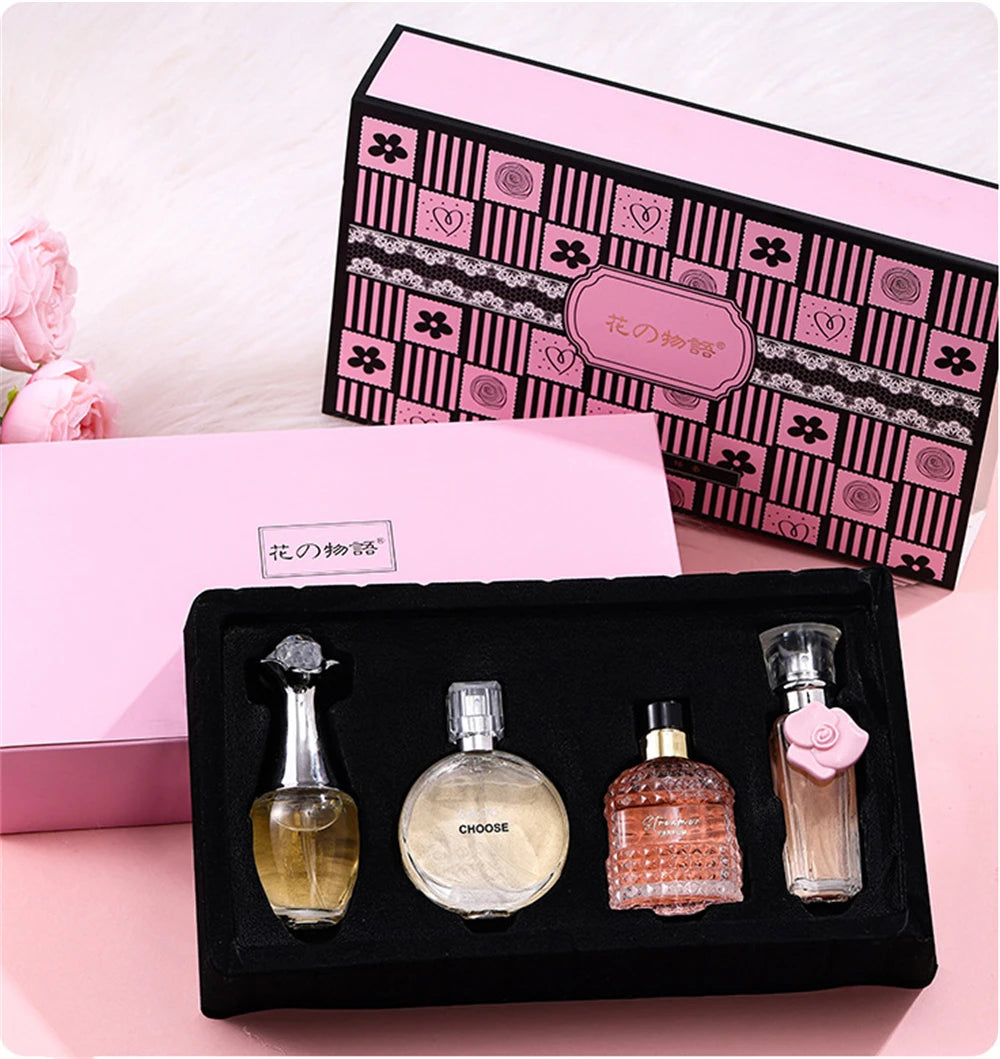 4Pcs Set Women's Perfume 100ml Fresh Natural Floral Scent Parfum Femme Spray Feminino Original Perfumes De Mujer
