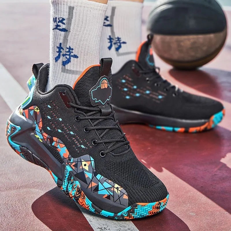 2024 new popular basketball shoes, breathable running shoes for teenagers and students, fashionable men's sports shoes