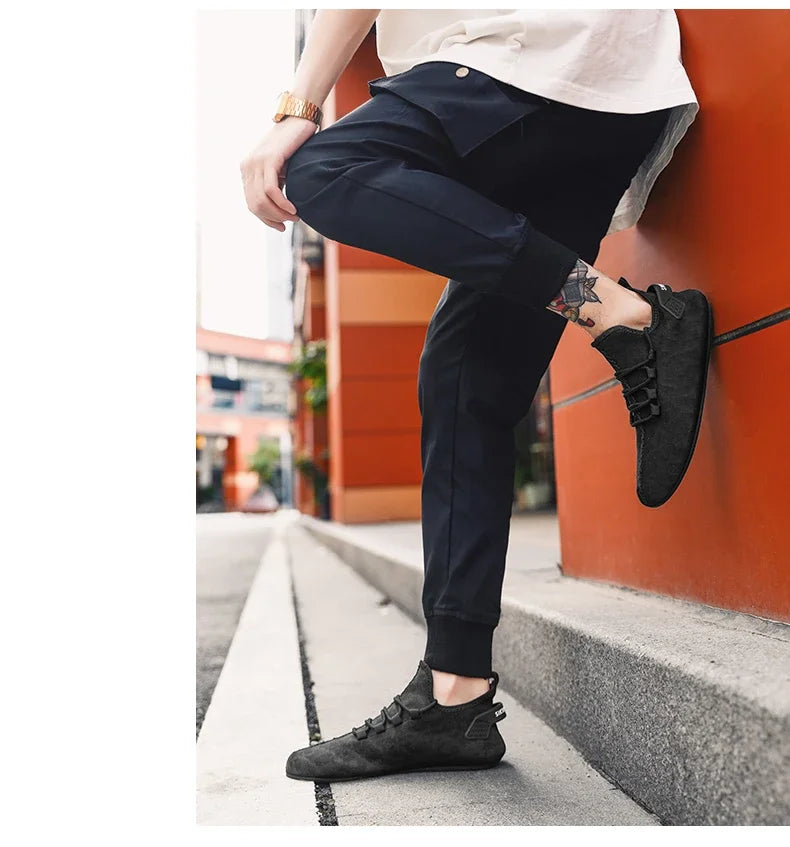 2024 Fashion Simple Designer Mens Shoes Casual Soft Sole Lace Up Breathable Light Comfortable Outdoor Walking Shoes Men Loafers