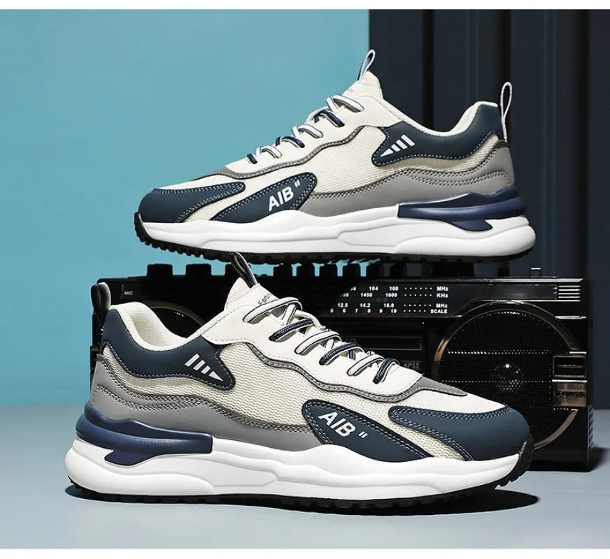 2025 Men's Shoes Autumn Sports Shoes Versatile Casual Shoe Running Anti Slip Height Increasing Dad Trendy Shoe Summer