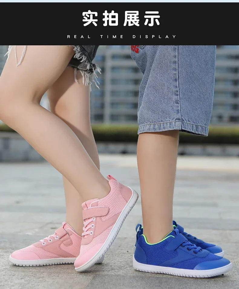 Kids Wide Barefoot Shoes Boys Girls Minimalist Sneakers Toddler Lightweight Non Slip Narutal Children Walking Shoes Skate Flat
