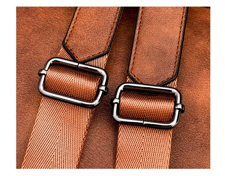 Backpack for Women Large Womens Backpack Leather Travel Fashion Purse Designer Ladies Shoulder Bags with Tassel Two-toned Brown