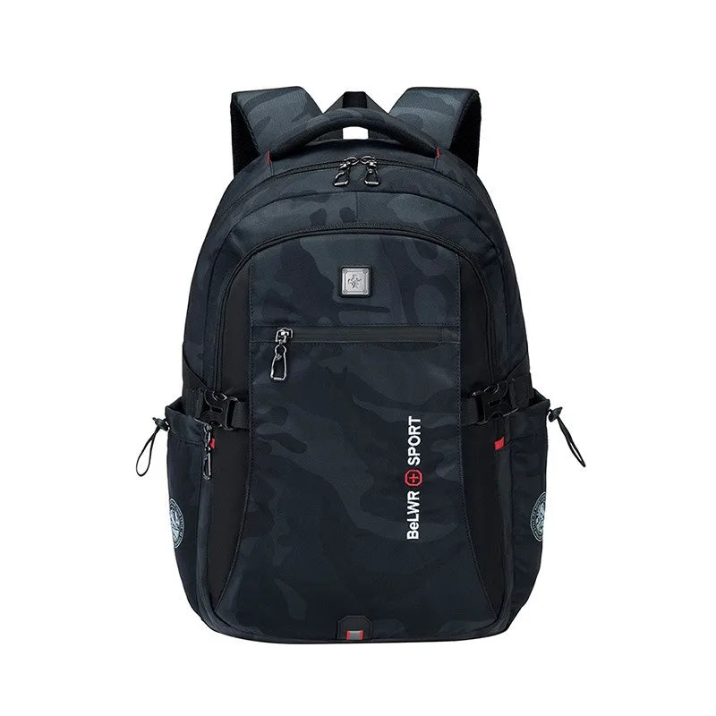 Backpack, male student backpack, computer bag, travel large capacity, thick, handsome, durable, dirt resistant