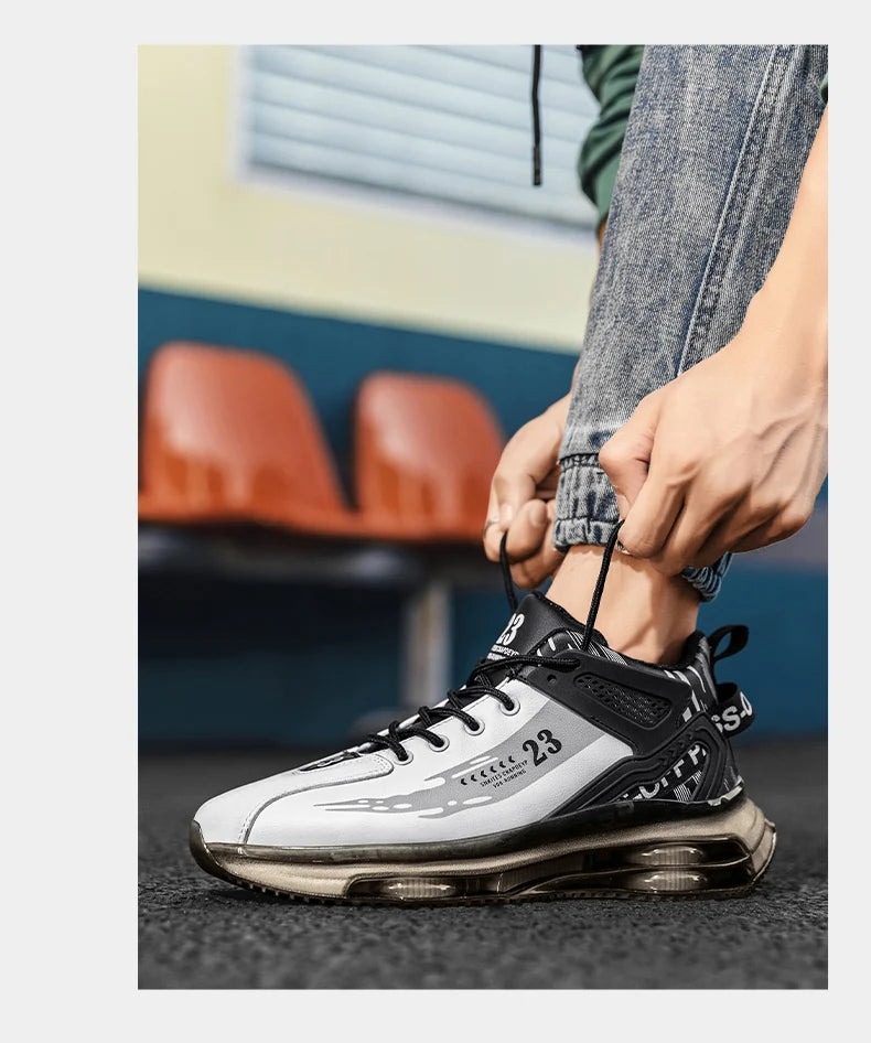 Men Sneaker Shoes Casual Sports Basketball Shoes for Men High Top Male Running Shoes Walking Style Shoes Fashion Footwear