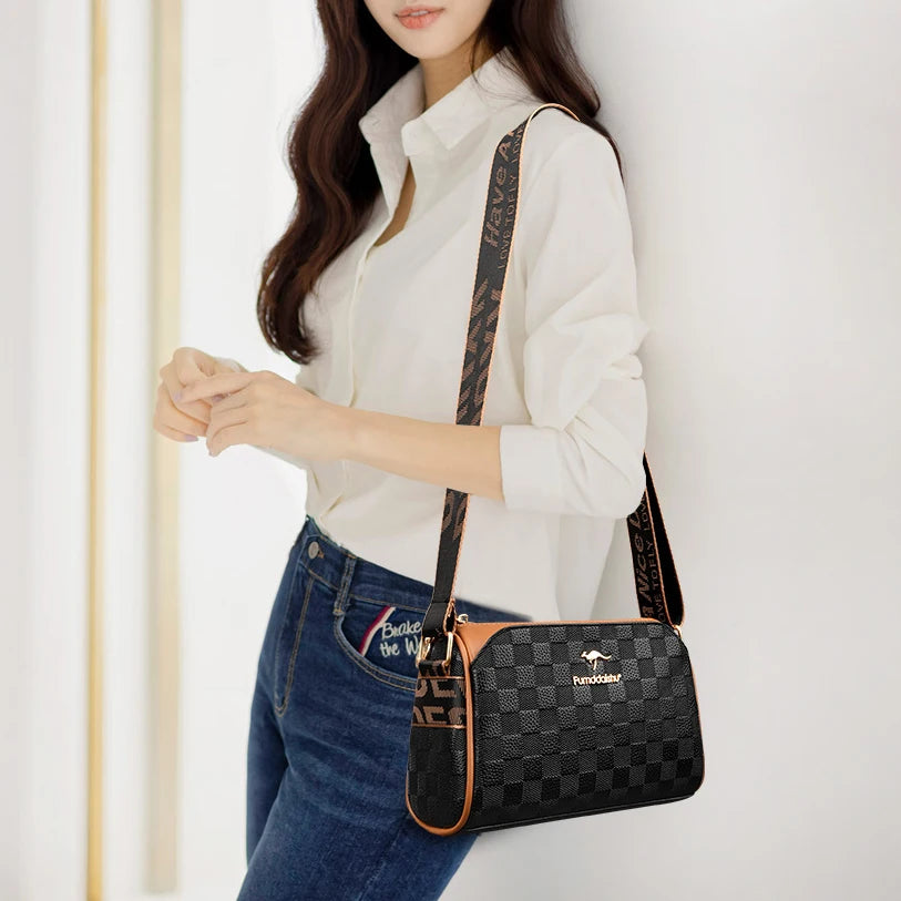 Women High Quality Soft Leather Shoulder Bags Luxury Designer Purses Crossbody Bag Ladies Vintage Messenger Commuting Sac A Main
